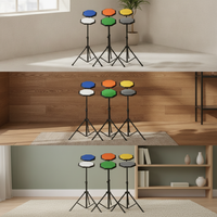 8-inch Silicone Dumb Drum Set with Stand for Beginners - Quiet Practice Percussion Instrument