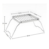 Foldable Cooktop Stand Slatted Top Stainless Steel Cooktop Stand Crossing Pot Holder Compact Heat-Resistant