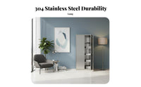 Rust-Proof Stainless Steel Storage Cabinet Easy to Clean 304 Stainless Steel File Cabinet Heavy Duty Tall Storage Locker Industrial Grade for Clinics, Businesses, Medical Facility, Hospital, Laboratory, Garage