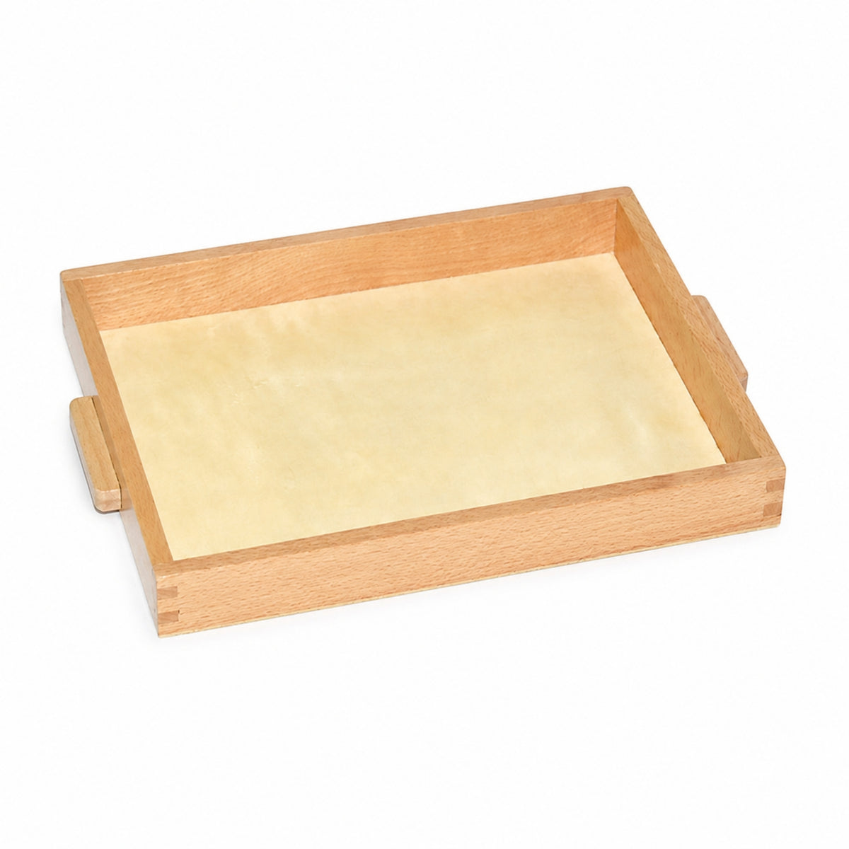 Smooth Educational Tray with Handles Natural Wood Wooden Tray with Handles Lightweight Activity Trays Organized for Teachers, Parents, Classroom