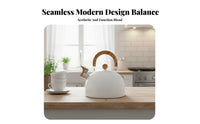 Whistling Tea Kettle Clear Whistle Folding Handle Kettle Folding Handle Water Boiler Effortless Pouring Spout Kitchenware