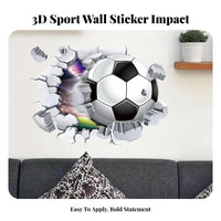 Dimensional Sport Wall Sticker Removable Stadium View Wall Sticker Auto Peel and Stick for Children, Bedroom