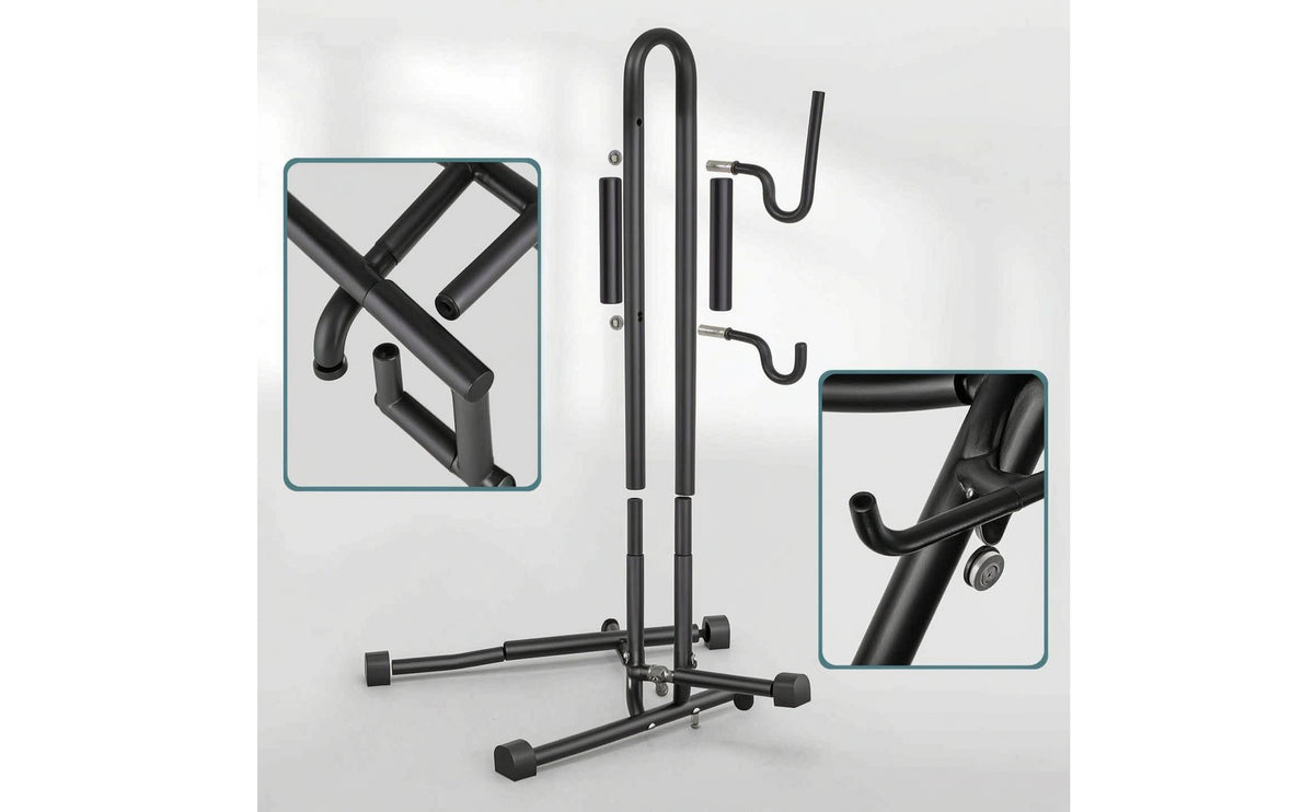 Detachable L-Shaped Bike Stand Indoor Freestanding Bike Stand Vertical Freestanding Bike Rack Space-Saving for Cyclists, Garage, Apartment