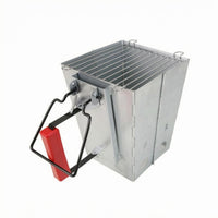 Steel Charcoal Fire Starter Furnace Ventilated Foldable Charcoal Chimney Starter Heat-Resistant Grip for Barbecue