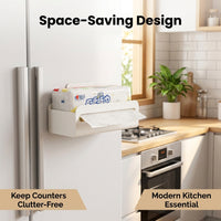 Cabinet for Living Room, Wall-Mounted Rectangular Tissue Box Holder, Punch Design for Dry Tissues & Wet Wipes, White Modern Storage Rack