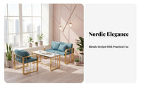Nordic Design Upholstered Banquette and Table Set long-lasting Iron Frame Corner Dining Bench Set configurable Combination Booth Seating Space-Saving for Restaurant Owners, Interior Designers, Dessert Shops, Restaurants, Reception Areas, Lounges