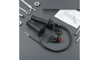 Anti-Slip Twist Throttle Assembly Textured Rubber Motorcycle Throttle Assembly Black Grip Set for Away-from-Road-Road
