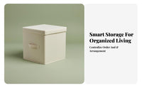 Lidded Foldable Cube With Lid Lidded textile container adaptable for Office Workers