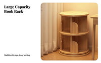 360-Degree Rotating desktop organizer Space-Saving Design revolving Desktop Book holder adaptable Use Office Storage Multi-Tier for Students, educators, Remote Workers, Study Room, Classroom