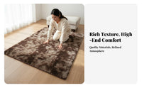 Non-Slip Luxuriously Soft Bedroom Carpet Easy to Clean Shaggy Luxuriously Soft Rug Washable Soft Pile Carpet Shed Resistant for Teenagers, Homeowners, Adults, Living Room, Bedside, Bay Window, Under Coffee Table