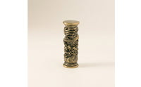 Dragon Pillar Ornament with Raised Design Antique Style Pillar Carving Miniature Ornament for Desk
