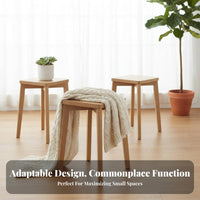 Space-Saving Stacking Square Stool Sturdy Structure Stackable Square Seat Multi-Purpose Household Furniture High Load Capacity for Homeowners, Families, Adults, Small Areas, Dining Room, Kitchen, Bedroom