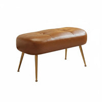 Retro Design Metal Frame Entryway Bench Luxury design Indoor Furniture adaptable Use Accent Seating dense foam Filling for Adults, Homeowners, Interior Decorators, Living Room, Cloakroom, Bedroom, Commercial Spaces
