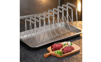 10 Pieces Stainless Steel Rouladen Clip Reusable Meat Clip Rust Resistant Dishwasher Safe for Home Cooks, Chefs, Cooking, Baking, Meal Prep