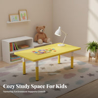Child-Safe Design Kids Plastic Table and Chair Set Sturdy Construction Kindergarten Classroom Table Wipe-Clean Surface Safety Certified for Preschoolers, Toddlers, Teachers, Classrooms, Daycare Center, Daycares, Homes