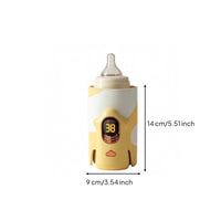 Adjustable Temperature Portable Electric Bottle Warmer Fast Heating Portable Baby Bottle Warmer Compact for Parents, Babies, on the Move
