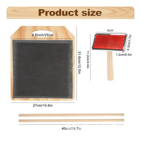Carding Board Handmade Wool Blending Board Set Easy to Use Fiber Carding Tool for Textile Artists, Studio