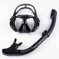 Waterproof Seal Full Dry Snorkel Set Anti-Fog Snorkel and Mask Set Scratch-Resistant Tempered Glass Diving Mask for Adults, Swimming