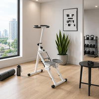 Textured Pedals Foldable Climbing Machine Built-in Display Indoor Step Climber Compact Upright Exercise Climber