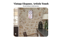 Non-Ticking Vintage Wall Clock Battery Operated Rectangular Hanging Clock Easy to Hang for Cafe Owners, Grandparents, Living Room, Bar, Home
