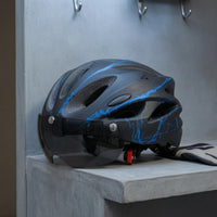 Smoked Visor Helmet with Face Visor Molded Shell Vented Cycle Helmet Ventilated