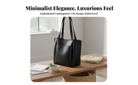 Large Tote Bag Spacious Interior PU Leather Tote Bag Fashionable Handbag for Moms, Shopping, Travel, School