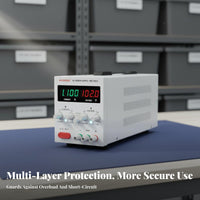 Stable Output Adjustable DC Power Supply Precise Adjustment Knobs Digital Bench Power Supply Short Circuit Protection AC to DC Converter Multiple Protections for Electronics Hobbyists, Amateur Radio Operators, Workshop, Repair Shop, Workbench, Desktop