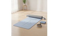 Textured TPE Fitness Mat Portable Fitness Mat with Carrying Strap Cushioned Long-Lasting for Home Workouts