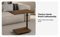 Adjustable Height Tilting C-Shaped End Table 360-Degree rotate Indoor Furniture Multi-Purpose Space-Saving Design for Apartment Dwellers, Home Workers, Students, Living Room, Bedroom, Small Spaces