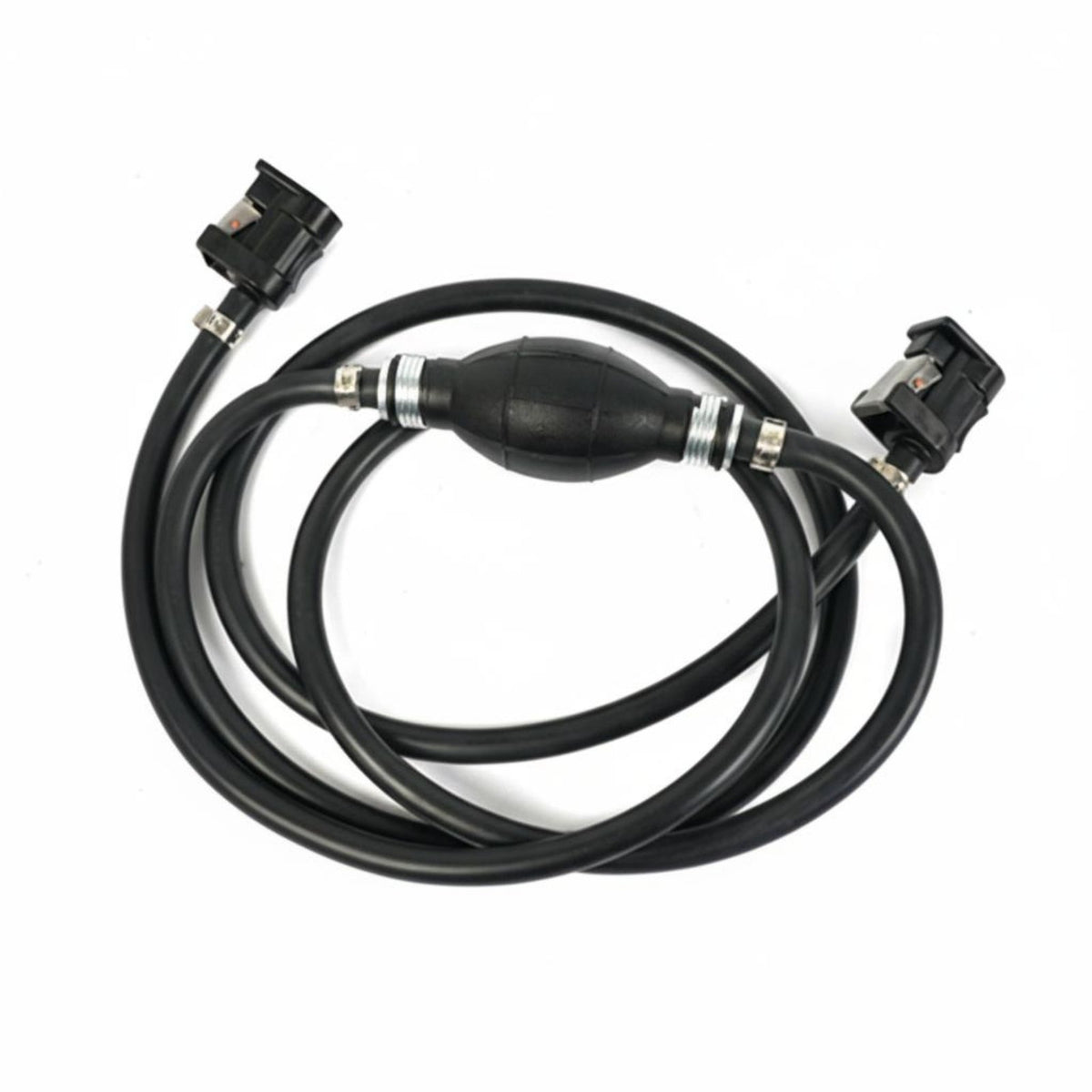Outboard Fuel Line with Primer Bulb Low Permeation Fuel Hose with Primer Bulb Quick Fittings Gas Line Hose Kit Stainless Steel Clamps for DIY Enthusiasts