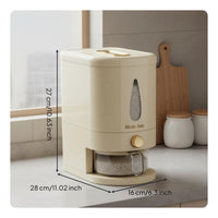Moisture-Proof Sealed Rice Storage Bin Airtight Seal Sealed Rice Storage Container Single-Press Dispensing for Pantry