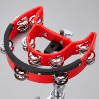 Mounted Tambourine Easy to Attach Tambourine with Mounting Bracket Versatile Percussion Instrument for Percussionists, Drum Set , Rehearsal