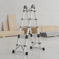 Telescopic Ladder with Anti-Slip Feet Multifunction A-Shaped Ladder Ladder Versatile for Homeowners, Home Repairs, Overhead Work, Warehouse