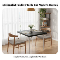 Space-Saving Square Folding Table Foldable Design foldable Square Table Portable Household Furniture Easy to stow for Game players, Apartment Dwellers, Small Spaces, Dormitory, Outdoors, Outdoor Activities
