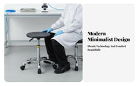 Height Adjustable Anti-Static Scientific Stool 360° Swivel Rolling Chair Easy to Clean Workplace Seating Dirt-Resistant for Cleanroom Personnel, Factory Workers, Scientific Oratory, Workshop, School, Counter
