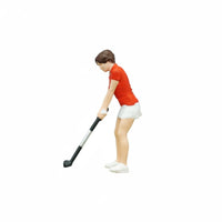 Micro Landscape Decor 1:64 Golf Miniatures Vivid Poses 1:64 Golfer Figures Realistic Pose Golf Player Miniatures Detailed Painted for Model Makers, Sand Table
