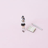 Realistic Texture JK Schoolgirl Figure Authentic Design School Outfit Doll Sturdy Mini Skirt School Figure High Quality Material for Model Display