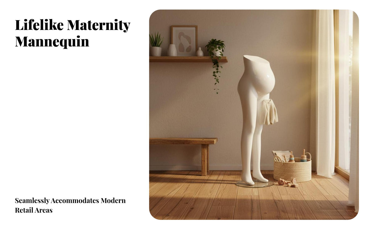 Mannequin Lifelike Mannequin Form Sturdy Construction Maternity Display Form for Retailers, Window Displays, Boutiques, Showrooms