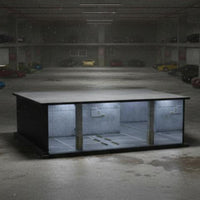 1:64 Scale Parking Garage Highly Detailed Lighted Model Car Scene USB Powered Car Model Display Case for Shelf