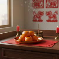 Alloy Offering Fruit Plate for Altar and Home Decor