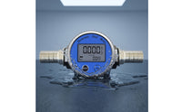 Electronic Impeller Volume Meter Industrial Volume Meter with Digital Screen Non-Viscous Flowmeter for Plumbers, Plumbing