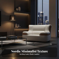 L-Shaped Chaise Sofa Italian design L-Shaped Chaise Sectional Nordic Aesthetic Living Room Furniture for Families, Homeowners, Lounge Area, Studio