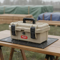 Dustproof Waterproof Tool Case Large Capacity Portable Tool Box Weatherproof Heavy Duty Hardware Box Drop Resistant for Electricians, DIY Enthusiasts, Job Site, Workshop, Car Trunk, Storage