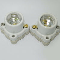 Ceiling Lighting E27 Lamp Holder for Vintage Lamp Projects, Ceramic Bulb Holder with Copper Wiring Terminals, E27 Lamp Base with Screws and Nuts