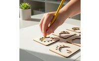 9 Pieces Moon and Stars Stencil Easy to Use Sun and Atmospheric Stencil Reusable Painting Template for School Project