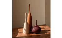 3 Pieces Brushed Vases with Matte Finish Decorative Tabletop Vases Minimalist Ceramic Vase Modern for Living Room, Shelves, Entryway, Coffee Tables