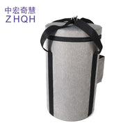 Portable Gray Singing Bowl Bag Handheld Crystal Bowl Storage Tote