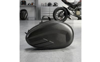 Structured Motorcycle Saddle Bag with Center Strap Zippered Motorcycle Saddlebags Long-Lasting Motorbike Saddlebags Secure for Motorcyclists
