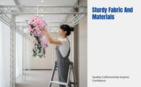 Artificial Climbing Flower Vine, Dense Hanging Faux Floral Arrangement, Decorative Ceiling Flowers for Weddings, Corridors