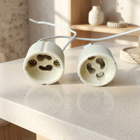 Bulb Holder with Ceramic Base for GU10 Lamp, Replacement Lamp Holder with Mounting Bracket, DIY Lighting Connector, Indoor Ceramic Lamp Base